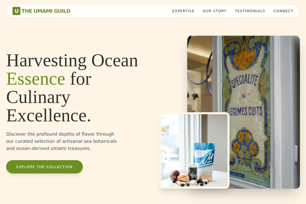 Minimalist Specialty Food